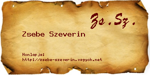 Zsebe Szeverin névjegykártya